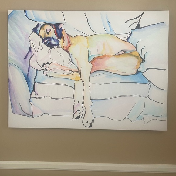 Wall Art Sleeping Dane - Picture 1 of 2